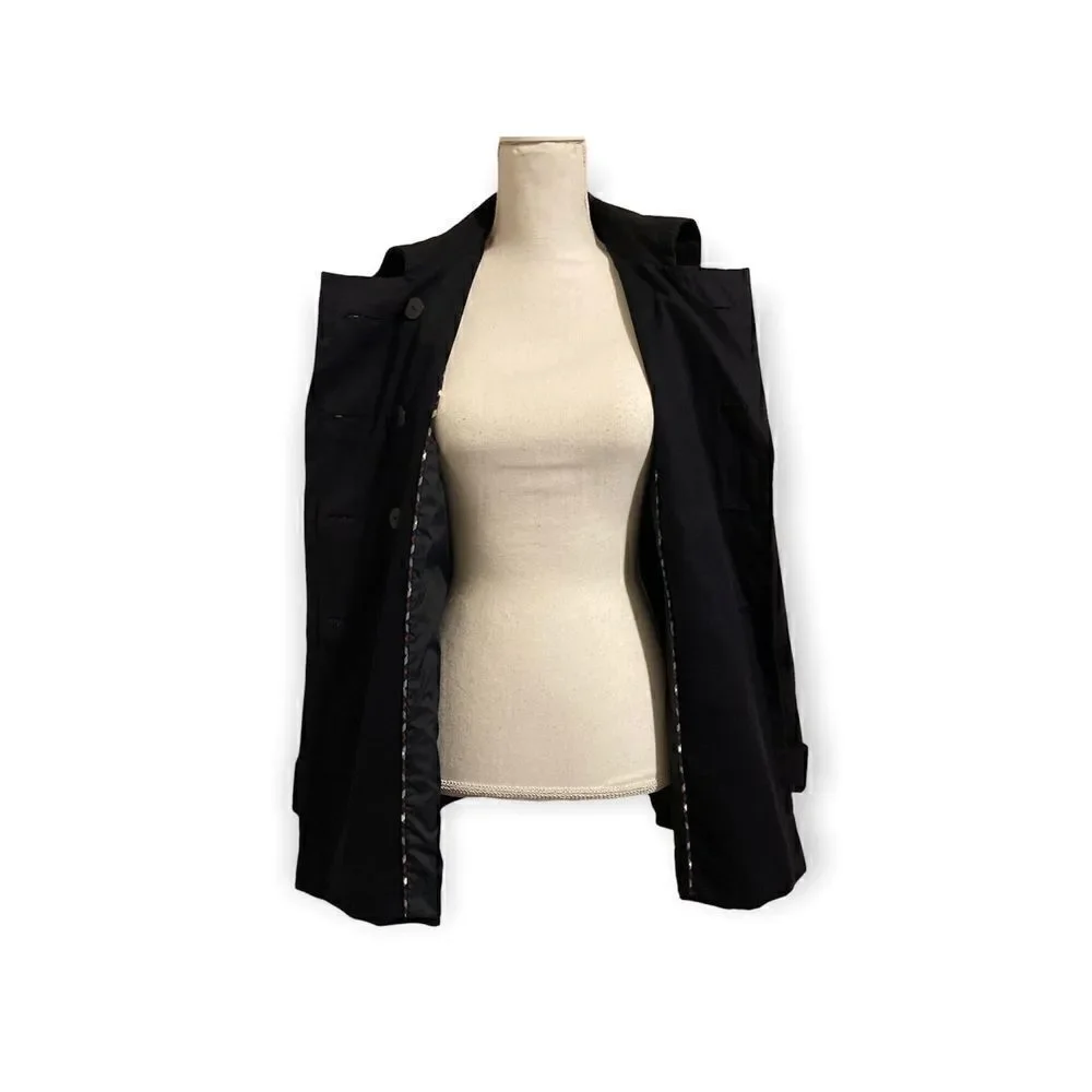 Faconnable Black Pea Coat Jacket